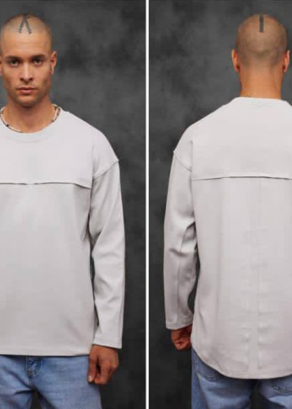 Лонг з горизонтальним швом сірий MFStore Изображение Лонг з горизонтальним швом сірий MFStore