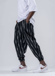 Штани вільного крою чорні з білими смужками MFStore Изображение Штани вільного крою чорні з білими смужками MFStore