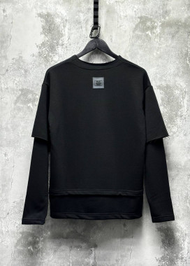 Лонгслів оверсайз з подвійним рукавом чорний MFStore Изображение Лонгслів оверсайз з подвійним рукавом чорний MFStore