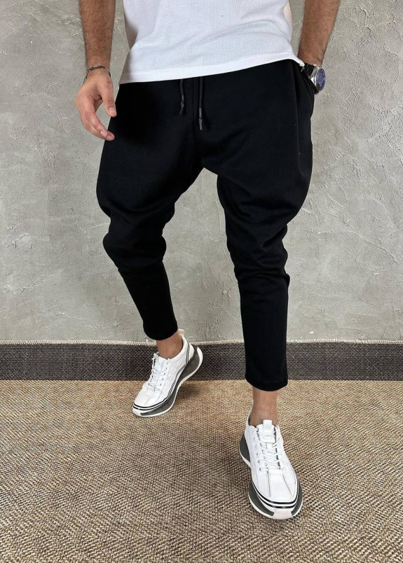 Брюки вільного крою звужені до низу чорні MFStore Изображение Брюки вільного крою звужені до низу чорні MFStore