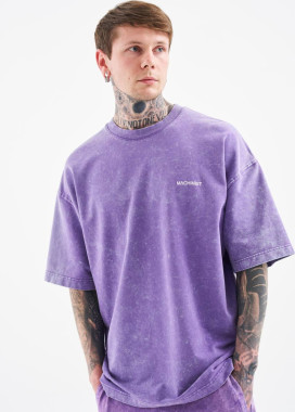 Футболка вільного крою виварена фіолетова MFStore Изображение Футболка вільного крою виварена фіолетова MFStore