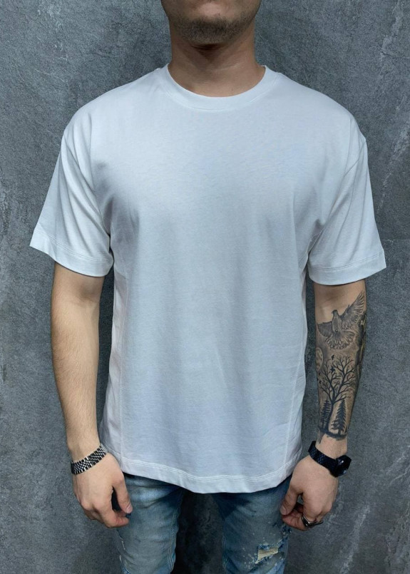 Футболка базовая с манжетами снизу на горле и на рукавах MFStore Изображение Футболка базовая с манжетами снизу на горле и на рукавах MFStore