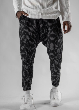 Штани галіфе вільного крою чорно-сірі MFStore Изображение Штани галіфе вільного крою чорно-сірі MFStore