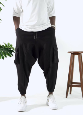 Стильні карго штани вільного крою галіфе чорні MFStore Изображение Стильні карго штани вільного крою галіфе чорні MFStore