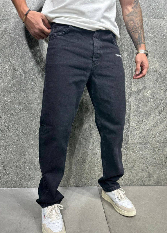 Чоловічі джинси прямі з вишивкою чорні MFStore Изображение Чоловічі джинси прямі з вишивкою чорні MFStore