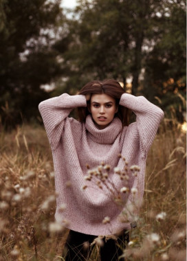 Свитер женский Oversize розовый Изображение Свитер женский Oversize розовый