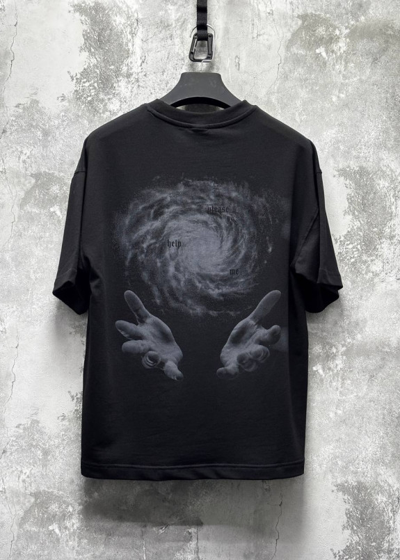 Футболка базова оверсайз чорна з принтом MFStore Изображение Футболка базова оверсайз чорна з принтом MFStore