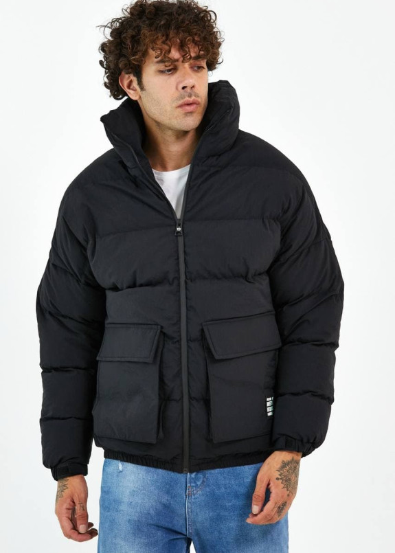 Куртка мужская с накладными карманами черная MFStore Изображение Куртка мужская с накладными карманами черная MFStore