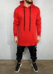 Красное ассиметричное худи MFStore Изображение Красное ассиметричное худи MFStore