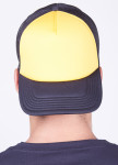 Изображение Кепка мужская сетка черная с желтым MFS BRAND