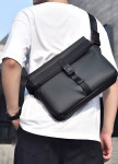 Стильний функціональний месенджер через плече чорний MFStore Изображение Стильний функціональний месенджер через плече чорний MFStore