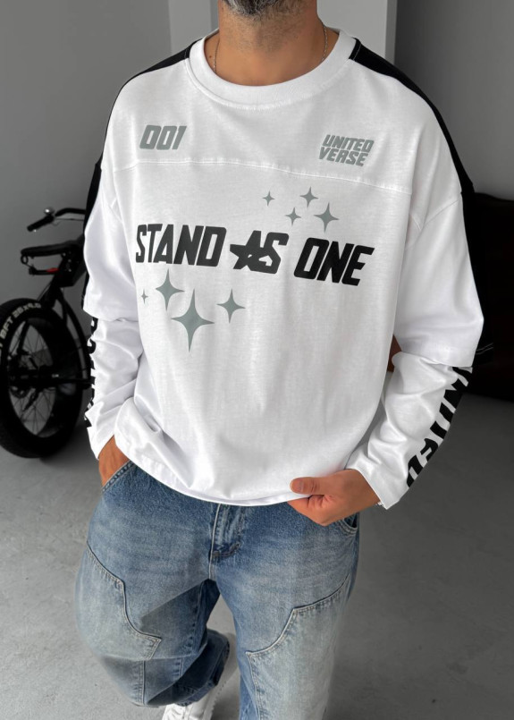 Стильний світшот вільного крою 001 білий MFStore Изображение Стильний світшот вільного крою 001 білий MFStore