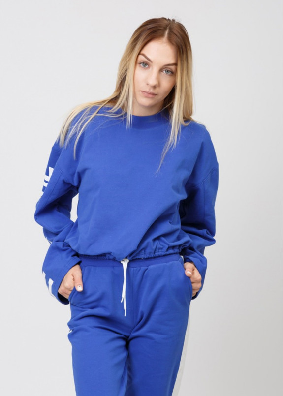 Женский синий балахон Street style Изображение Женский синий балахон Street style