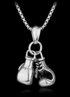 Ланцюжок на шию чоловічий з рукавичками хромований MFStore Изображение Ланцюжок на шию чоловічий з рукавичками хромований MFStore