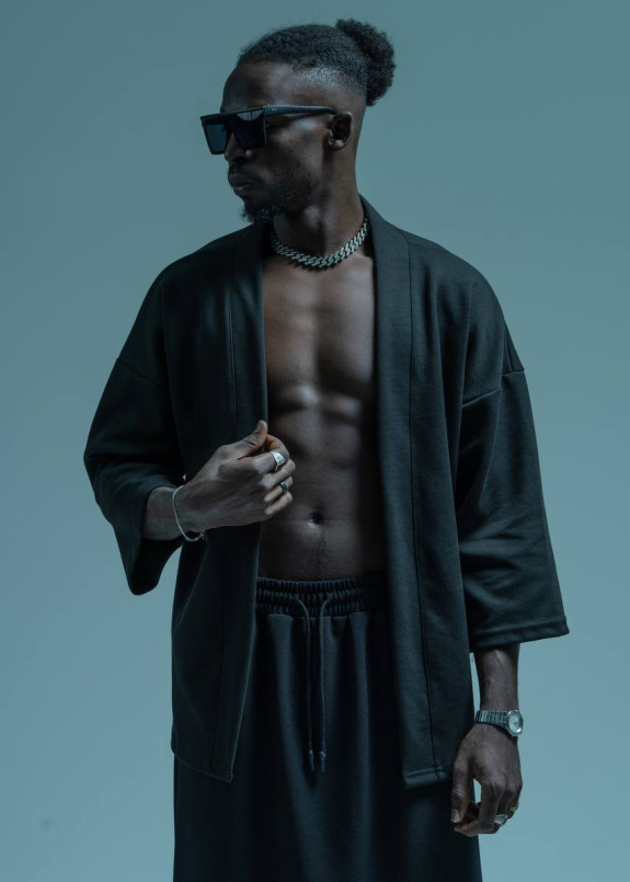 Кімоно вільного крою чорне MFStore Изображение Кімоно вільного крою чорне MFStore