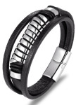 Браслет Symmetry  кожа и сталь fashion Изображение Браслет Symmetry  кожа и сталь fashion