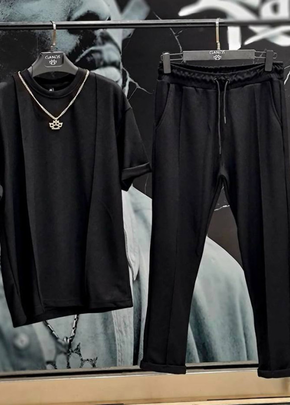 Костюм літній з штанами чорний MFStore Изображение Костюм літній з штанами чорний MFStore