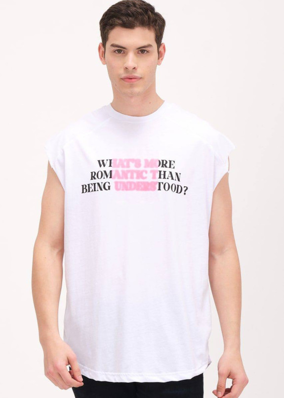 Майка чоловіча вільного крою подовжена біла MFStore Изображение Майка чоловіча вільного крою подовжена біла MFStore