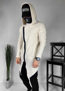 Кардиган асиметричний з косою блискавкою бежевий MFStore Изображение Кардиган асиметричний з косою блискавкою бежевий MFStore