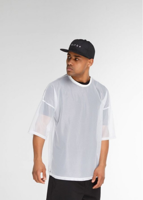 Футболка мужская сетка OVERSIZE белая BLVCK LIMIT Изображение Футболка мужская сетка OVERSIZE белая BLVCK LIMIT