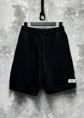 Стильні шорти вільного крою з нашивкою чорні MFStore Изображение Стильні шорти вільного крою з нашивкою чорні MFStore