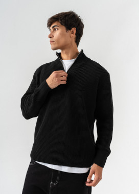 Светр під горло з блискавкою чорний MFStore Изображение Светр під горло з блискавкою чорний MFStore