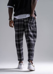 Штани вільного крою в клітинку звужені чорні MFStore Изображение Штани вільного крою в клітинку звужені чорні MFStore