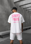 Костюм літній оверсайз з текстом білий MFStore Изображение Костюм літній оверсайз з текстом білий MFStore