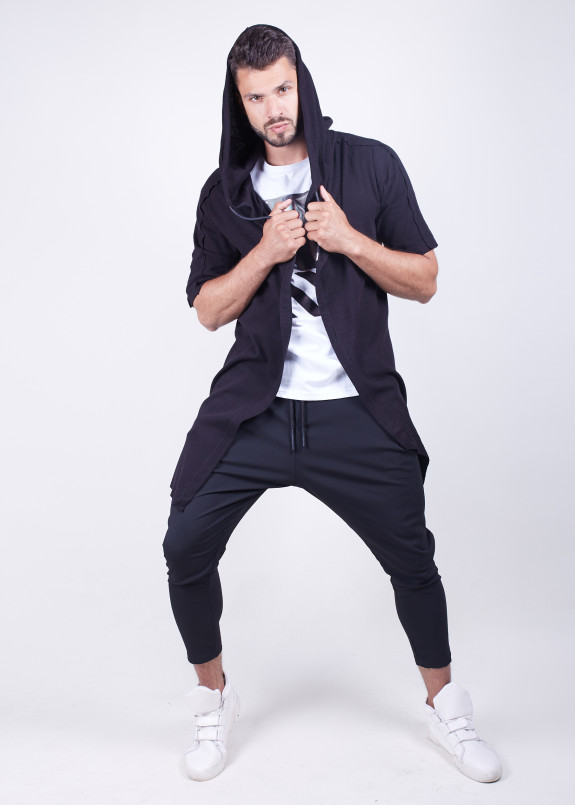 Кофта мужская з коротким рукавом та капюшоном MFStore Изображение Кофта мужская з коротким рукавом та капюшоном MFStore