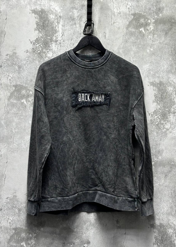 Світшот оверсайз back away виварений темно-сірий MFStore Изображение Світшот оверсайз back away виварений темно-сірий MFStore