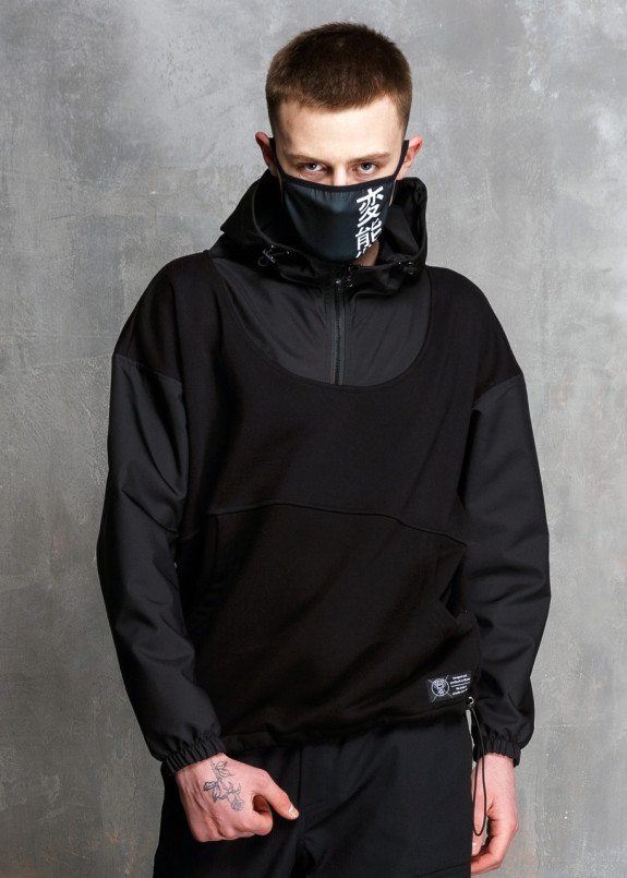 Худи-Анорак мужской черный Кабал Изображение Худи-Анорак мужской черный Кабал