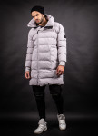 Пуховик серый матовый с боковой молнией MFStore Изображение Пуховик серый матовый с боковой молнией MFStore