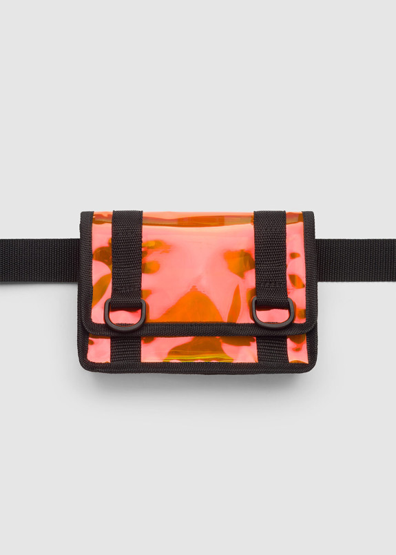 Маленькая сумка на пояс клатч оранжевого цвета с отливом Изображение Маленькая сумка на пояс клатч оранжевого цвета с отливом