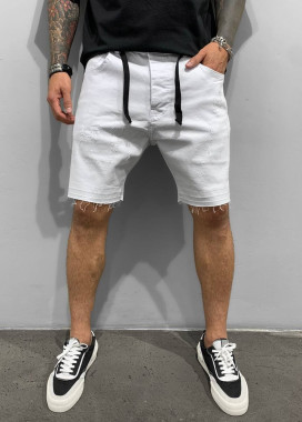 Белые шорты с черным шнурком MFStore Изображение Белые шорты с черным шнурком MFStore