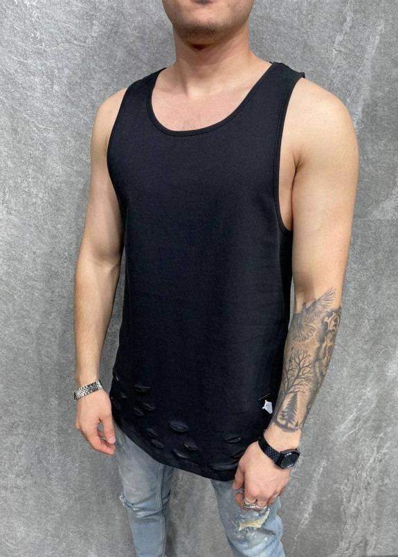 Майка черная с дырочками MFStore Изображение Майка черная с дырочками MFStore