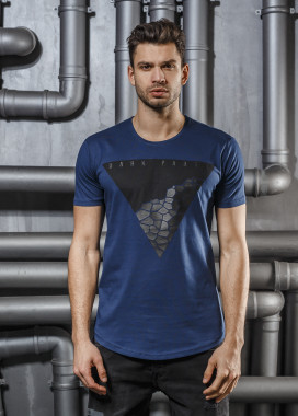 Футболка синяя с перевернутым треугольником Mfstore Изображение Футболка синяя с перевернутым треугольником Mfstore