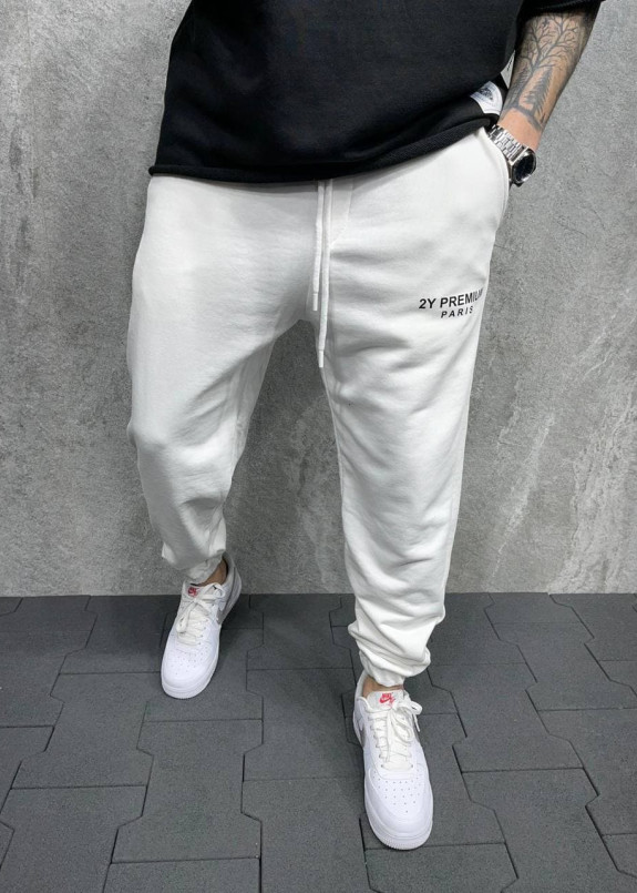 Штани спортивні білі paris MFStore Изображение Штани спортивні білі paris MFStore