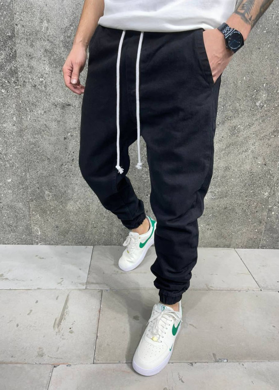 Джинси з мотнею та білими шнурками Mfstore Изображение Джинси з мотнею та білими шнурками Mfstore