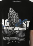 Изображение Оверсайз футболка з текстом і принтами чорна MFStore