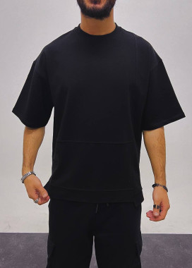 Футболка оверсайз асиметрична чорна MFStore Изображение Футболка оверсайз асиметрична чорна MFStore