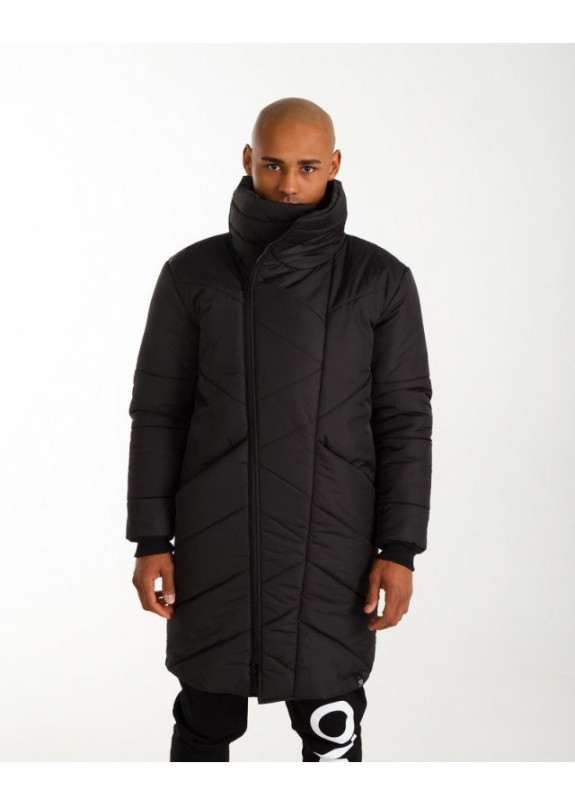 Пуховик мужской с высоким горлом черный Изображение Пуховик мужской с высоким горлом черный