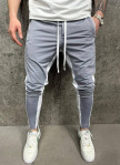 Спортивні штани зі смужками з боків світло-сірі MFStore Изображение Спортивні штани зі смужками з боків світло-сірі MFStore