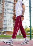 Спортивные штаны мужские бордовые Кейдж Tur streetwear Изображение Спортивные штаны мужские бордовые Кейдж Tur streetwear