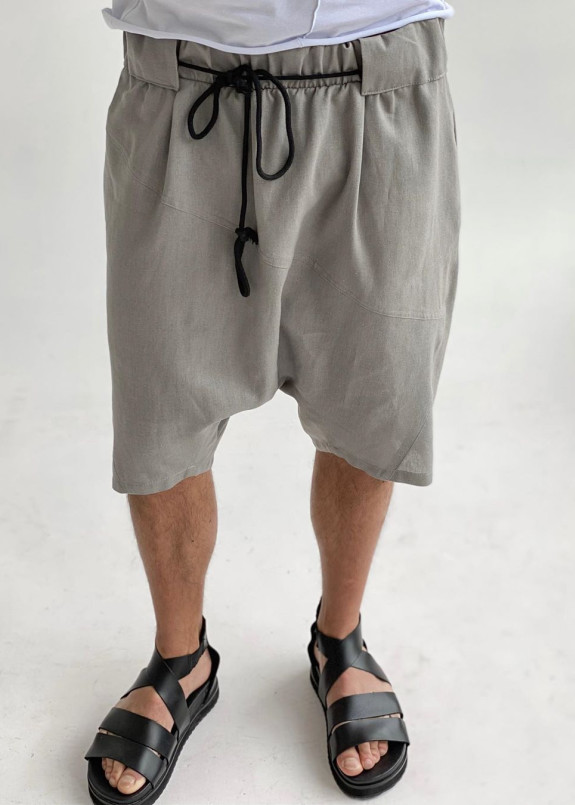 Льняные серые шорты Изображение Льняные серые шорты