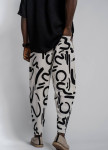 Штани вільного крою з чорним малюнком MFStore Изображение Штани вільного крою з чорним малюнком MFStore