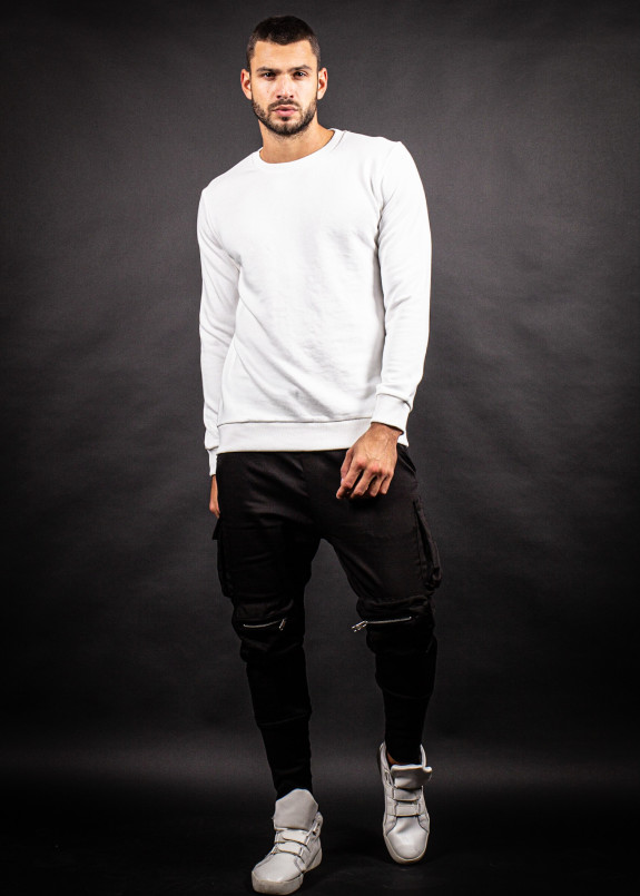 Кофта белая с трехнитки Изображение Кофта белая с трехнитки