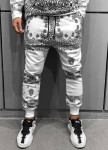 Костюм мужской с принтом орнамента и черепом белый Mfstore Изображение Костюм мужской с принтом орнамента и черепом белый Mfstore