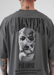 Футболка оверсайз з текстом і принтом paradise сіра MFStore Изображение Футболка оверсайз з текстом і принтом paradise сіра MFStore