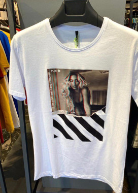 Футболка белая с принтом die in love MFStore Изображение Футболка белая с принтом die in love MFStore