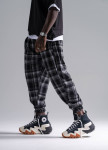 Штани вільного крою в клітинку на манжеті чорні MFStore Изображение Штани вільного крою в клітинку на манжеті чорні MFStore